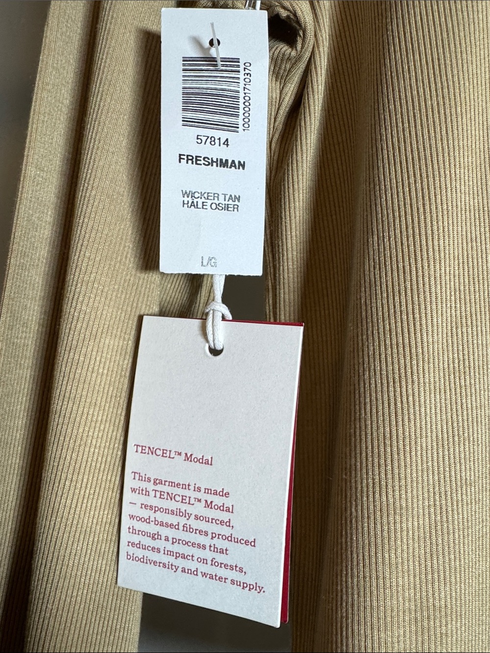 NWT Sunday Best Freshman Long Sleeve Turtleneck Top in wicker Tan - Picture 2 of 3